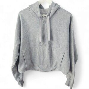 Free People Movement cutoff pullover half-zip hoodie S